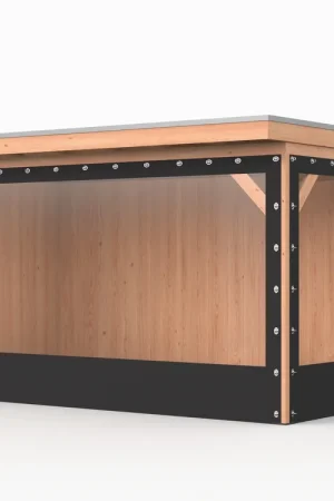 Verandazeil Overkapping Zwart 400 cm voor 19 x 19 cm Staanders Dagaanbieding